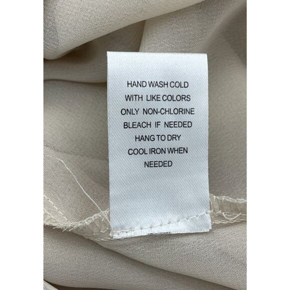 Daniel Rainn Scoop Neck Crochet Cap Sleeves Front Pleat Detail Lined Top Medium - Picture 9 of 10